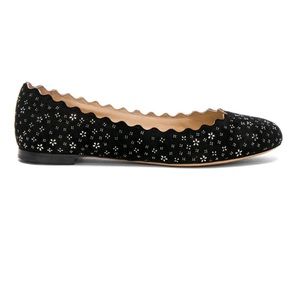 Chloe Lauren Scalloped Ballet Flat